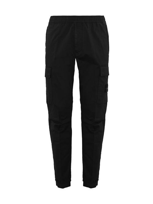 Pantalone cargo 31314 in satin Black STONE ISLAND | 811531314A0029